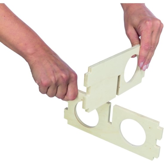 TRIXIE 61234 Species-Appropriate Small Animal House without Clips and Nails for Hamsters and Mice, with Four Chambers, 4 Chambers, 25 x 10 x 25 cm TRIXIE 61234 Species-Appropriate Small Animal House without Clips and Nails for Hamsters and Mice, with Four Chambers, 4 Chambers, 25 x 10 x 25 cm