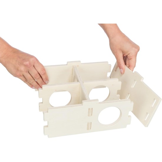 TRIXIE 61235 Species-Appropriate Small Animal House without Clips and Nails for Large Hamsters and Degus, with Four Chambers, 4 Chambers, 30 x 12 x 30 cm TRIXIE 61235 Species-Appropriate Small Animal House without Clips and Nails for Large Hamsters and Degus, with Four Chambers, 4 Chambers, 30 x 12 x 30 cm