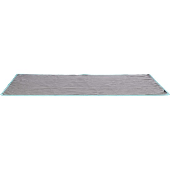 TRIXIE 63106 Indoor Mat for Small Animals Fleece Blanket for Run Areas and Small Animal Cages, 140 × 100 cm, Grey/Turquoise TRIXIE 63106 Indoor Mat for Small Animals Fleece Blanket for Run Areas and Small Animal Cages, 140 × 100 cm, Grey/Turquoise