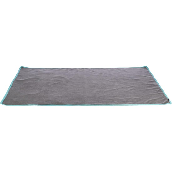TRIXIE 63106 Indoor Mat for Small Animals Fleece Blanket for Run Areas and Small Animal Cages, 140 × 100 cm, Grey/Turquoise TRIXIE 63106 Indoor Mat for Small Animals Fleece Blanket for Run Areas and Small Animal Cages, 140 × 100 cm, Grey/Turquoise
