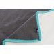 TRIXIE 63106 Indoor Mat for Small Animals Fleece Blanket for Run Areas and Small Animal Cages, 140 × 100 cm, Grey/Turquoise