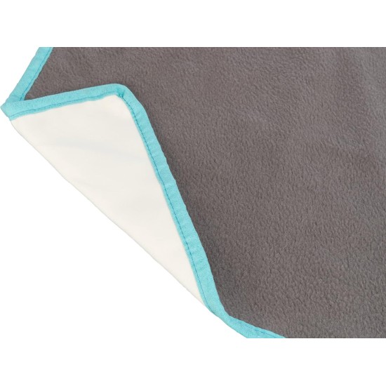 TRIXIE 63106 Indoor Mat for Small Animals Fleece Blanket for Run Areas and Small Animal Cages, 140 × 100 cm, Grey/Turquoise TRIXIE 63106 Indoor Mat for Small Animals Fleece Blanket for Run Areas and Small Animal Cages, 140 × 100 cm, Grey/Turquoise