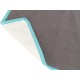 TRIXIE 63106 Indoor Mat for Small Animals Fleece Blanket for Run Areas and Small Animal Cages, 140 × 100 cm, Grey/Turquoise