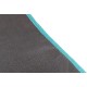 TRIXIE 63106 Indoor Mat for Small Animals Fleece Blanket for Run Areas and Small Animal Cages, 140 × 100 cm, Grey/Turquoise