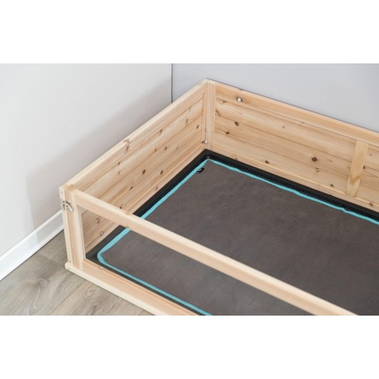 TRIXIE 63106 Indoor Mat for Small Animals Fleece Blanket for Run Areas and Small Animal Cages, 140 × 100 cm, Grey/Turquoise TRIXIE 63106 Indoor Mat for Small Animals Fleece Blanket for Run Areas and Small Animal Cages, 140 × 100 cm, Grey/Turquoise