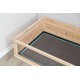 TRIXIE 63106 Indoor Mat for Small Animals Fleece Blanket for Run Areas and Small Animal Cages, 140 × 100 cm, Grey/Turquoise