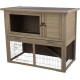 TRIXIE Natura 62303 Lockable and Weatherproof Small Animal Hutch with Outdoor Run 116 x 97 x 63 cm Grey/Green TRIXIE Natura 62303 Lockable and Weatherproof Small Animal Hutch with Outdoor Run 116 x 97 x 63 cm Grey/Green