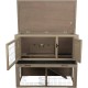 TRIXIE Natura 62303 Lockable and Weatherproof Small Animal Hutch with Outdoor Run 116 x 97 x 63 cm Grey/Green TRIXIE Natura 62303 Lockable and Weatherproof Small Animal Hutch with Outdoor Run 116 x 97 x 63 cm Grey/Green