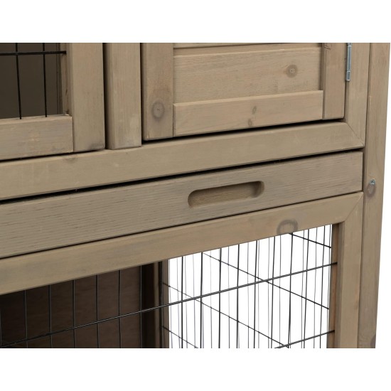TRIXIE Natura 62303 Lockable and Weatherproof Small Animal Hutch with Outdoor Run 116 x 97 x 63 cm Grey/Green TRIXIE Natura 62303 Lockable and Weatherproof Small Animal Hutch with Outdoor Run 116 x 97 x 63 cm Grey/Green