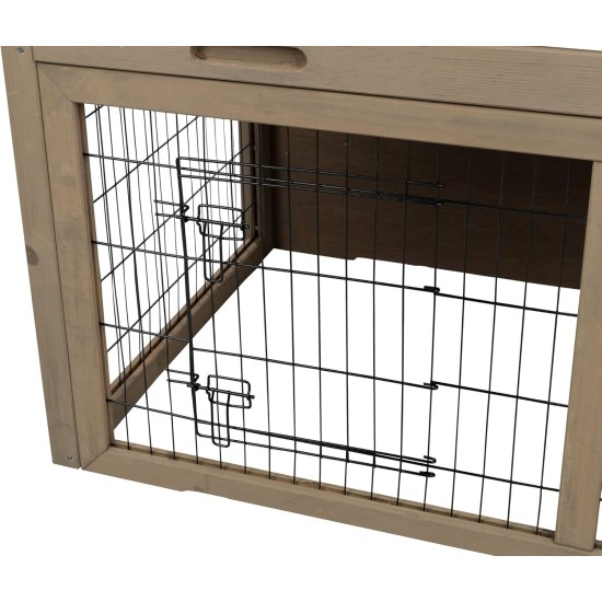 TRIXIE Natura 62303 Lockable and Weatherproof Small Animal Hutch with Outdoor Run 116 x 97 x 63 cm Grey/Green TRIXIE Natura 62303 Lockable and Weatherproof Small Animal Hutch with Outdoor Run 116 x 97 x 63 cm Grey/Green