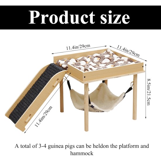 Treesunshine Guinea Pig Hammock with Wooden Stand, Wooden Hamster House, Hammock Frame with Hammock for Guinea Pigs, Chinchilla Rats, Hamsters, Rabbits, Ferrets Sleeping Treesunshine Guinea Pig Hammock with Wooden Stand, Wooden Hamster House, Hammock Frame with Hammock for Guinea Pigs, Chinchilla Rats, Hamsters, Rabbits, Ferrets Sleeping
