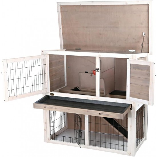 Trixie Natura Small Animal Hutch with Free Run, multicoloured Trixie Natura Small Animal Hutch with Free Run, multicoloured