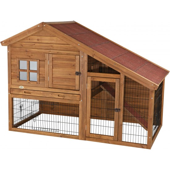 Trixie Natura Small Animal Hutch with Free Run, multicoloured Trixie Natura Small Animal Hutch with Free Run, multicoloured
