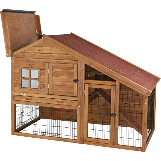 Trixie Natura Small Animal Hutch with Free Run, multicoloured Trixie Natura Small Animal Hutch with Free Run, multicoloured