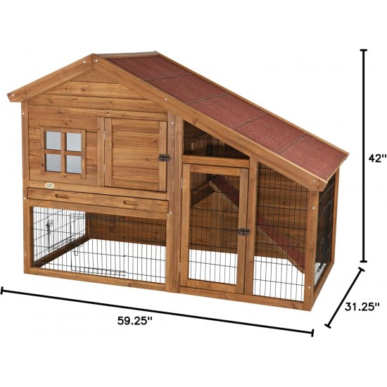 Trixie Natura Small Animal Hutch with Free Run, multicoloured Trixie Natura Small Animal Hutch with Free Run, multicoloured