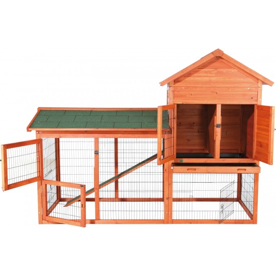 Trixie Natura Small Animal Hutch with Free Run, multicoloured Trixie Natura Small Animal Hutch with Free Run, multicoloured