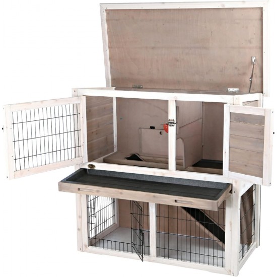 Trixie Natura Small Animal Hutch with Free Run, multicoloured Trixie Natura Small Animal Hutch with Free Run, multicoloured