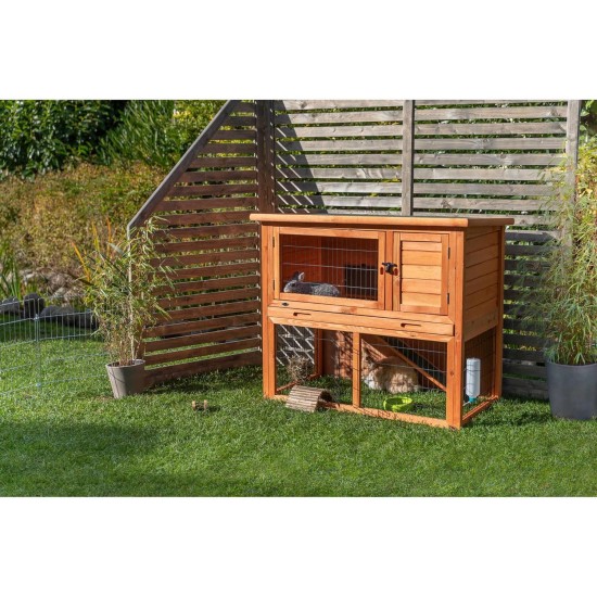 Trixie Natura Small Animal Hutch with Outdoor Run, 116 97 63 cm Trixie Natura Small Animal Hutch with Outdoor Run, 116 97 63 cm