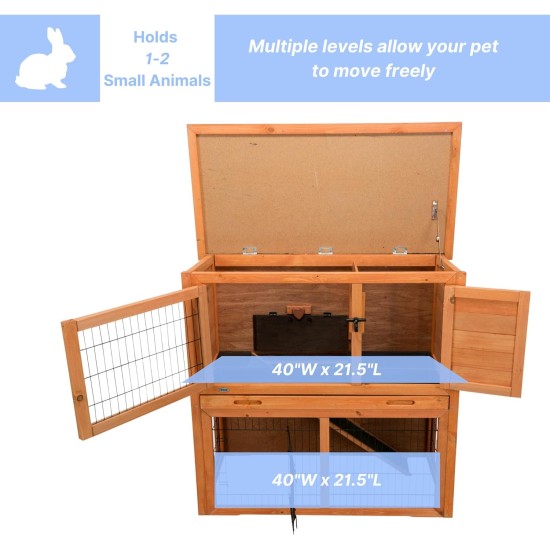 Trixie Natura Small Animal Hutch with Outdoor Run, 116 97 63 cm Trixie Natura Small Animal Hutch with Outdoor Run, 116 97 63 cm