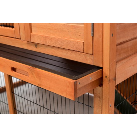 Trixie Natura Small Animal Hutch with Outdoor Run, 123 ラ 96 ラ 76 cm, Brown Trixie Natura Small Animal Hutch with Outdoor Run, 123 ラ 96 ラ 76 cm, Brown