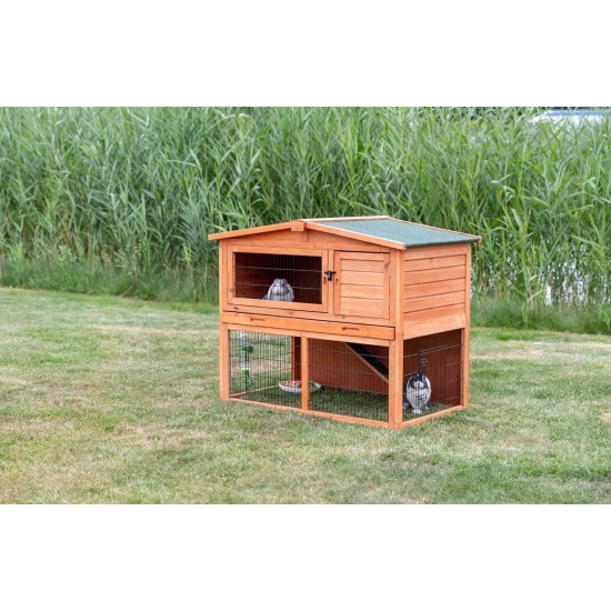 Trixie Natura Small Animal Hutch with Outdoor Run, 123 ラ 96 ラ 76 cm, Brown Trixie Natura Small Animal Hutch with Outdoor Run, 123 ラ 96 ラ 76 cm, Brown