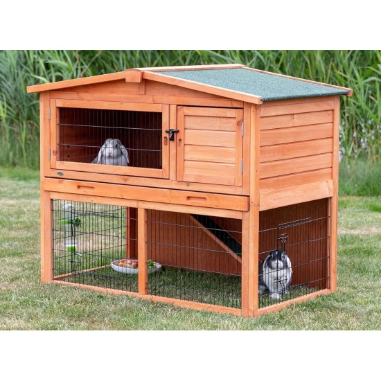 Trixie Natura Small Animal Hutch with Outdoor Run, 123 ラ 96 ラ 76 cm, Brown Trixie Natura Small Animal Hutch with Outdoor Run, 123 ラ 96 ラ 76 cm, Brown