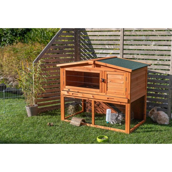 Trixie Natura Small Animal Hutch with Outdoor Run, 123 ラ 96 ラ 76 cm, Brown Trixie Natura Small Animal Hutch with Outdoor Run, 123 ラ 96 ラ 76 cm, Brown