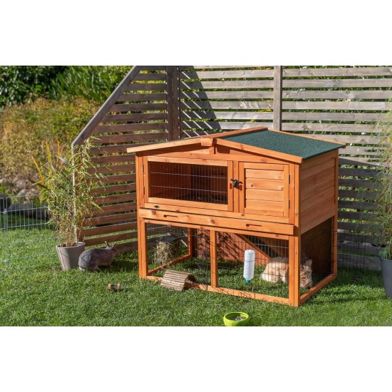 Trixie Natura Small Animal Hutch with Outdoor Run, 123 ラ 96 ラ 76 cm, Brown Trixie Natura Small Animal Hutch with Outdoor Run, 123 ラ 96 ラ 76 cm, Brown