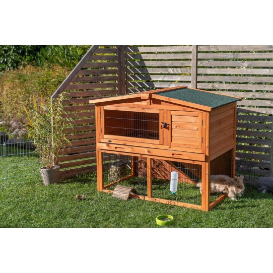Trixie Natura Small Animal Hutch with Outdoor Run, 123 ラ 96 ラ 76 cm, Brown Trixie Natura Small Animal Hutch with Outdoor Run, 123 ラ 96 ラ 76 cm, Brown