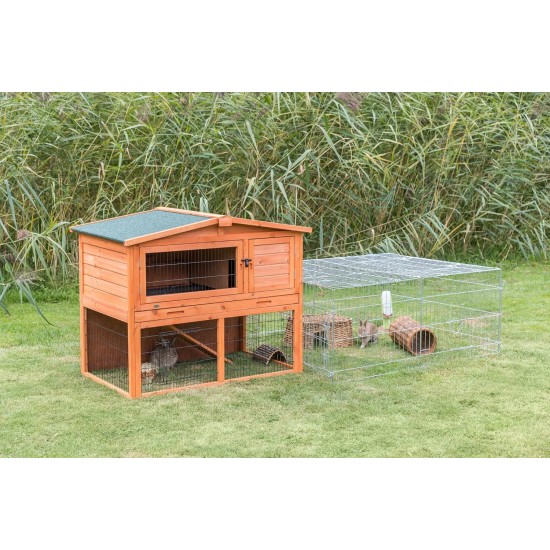 Trixie Natura Small Animal Hutch with Outdoor Run, 123 ラ 96 ラ 76 cm, Brown Trixie Natura Small Animal Hutch with Outdoor Run, 123 ラ 96 ラ 76 cm, Brown