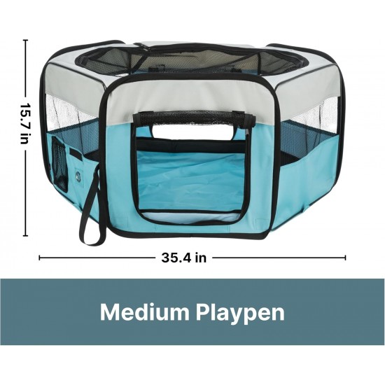 Trixie Polyester Puppy Run, 130 × 55 cm, Blue/Grey Trixie Polyester Puppy Run, 130 × 55 cm, Blue/Grey