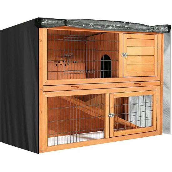 Universal Double Hutch Cover Moisture Resistant Rabbit Hutch Cover 420D Universal Double Hutch Cover Moisture Resistant Rabbit Hutch Cover 420D