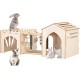 Woiworco Extra Large Rabbit Castle Hiding Place Rabbit House with 3 Houses and Toys, Wooden Rabbit Hideout Indoor Large Rabbit Hutch Playhouses and Hiding Hides Nut Lock Hamsters and Guinea Pigs Woiworco Extra Large Rabbit Castle Hiding Place Rabbit House with 3 Houses and Toys, Wooden Rabbit Hideout Indoor Large Rabbit Hutch Playhouses and Hiding Hides Nut Lock Hamsters and Guinea Pigs