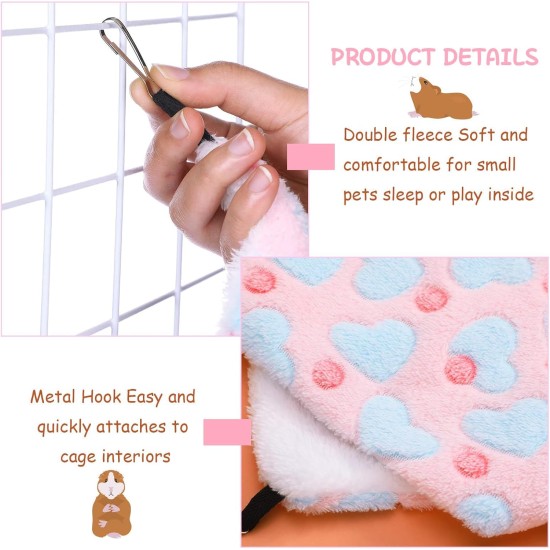 ZYEKIU Guinea Pig Hammock, Double Layer Ferret Hammock for Pet Cages, Hamsters, Soft Warm Cat Hammock, Small Animals Hanging Bed for Hamsters, Chinchillas Ferrets (Purple) ZYEKIU Guinea Pig Hammock, Double Layer Ferret Hammock for Pet Cages, Hamsters, Soft Warm Cat Hammock, Small Animals Hanging Bed for Hamsters, Chinchillas Ferrets (Purple)
