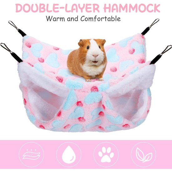 ZYEKIU Guinea Pig Hammock, Double Layer Ferret Hammock for Pet Cages, Hamsters, Soft Warm Cat Hammock, Small Animals Hanging Bed for Hamsters, Chinchillas Ferrets (Purple) ZYEKIU Guinea Pig Hammock, Double Layer Ferret Hammock for Pet Cages, Hamsters, Soft Warm Cat Hammock, Small Animals Hanging Bed for Hamsters, Chinchillas Ferrets (Purple)