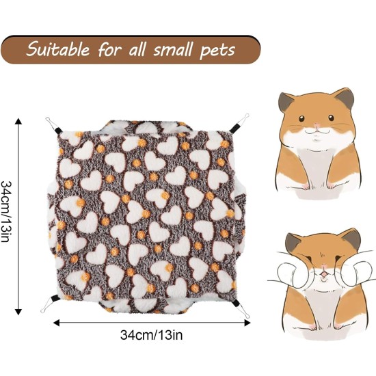 ZYEKIU Guinea Pig Hammock, Double Layer Ferret Hammock for Pet Cages, Hamsters, Soft Warm Cat Hammock, Small Animals Hanging Bed for Hamsters, Chinchillas Ferrets (Purple) ZYEKIU Guinea Pig Hammock, Double Layer Ferret Hammock for Pet Cages, Hamsters, Soft Warm Cat Hammock, Small Animals Hanging Bed for Hamsters, Chinchillas Ferrets (Purple)
