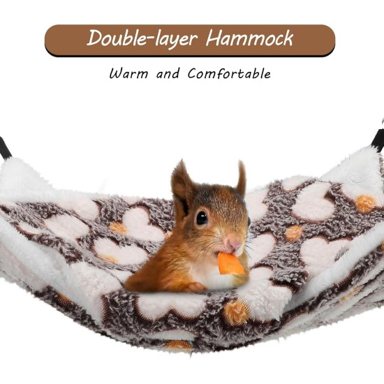 ZYEKIU Guinea Pig Hammock, Double Layer Ferret Hammock for Pet Cages, Hamsters, Soft Warm Cat Hammock, Small Animals Hanging Bed for Hamsters, Chinchillas Ferrets (Purple) ZYEKIU Guinea Pig Hammock, Double Layer Ferret Hammock for Pet Cages, Hamsters, Soft Warm Cat Hammock, Small Animals Hanging Bed for Hamsters, Chinchillas Ferrets (Purple)
