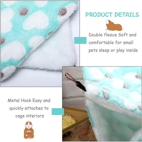 ZYEKIU Guinea Pig Hammock, Double Layer Ferret Hammock for Pet Cages, Hamsters, Soft Warm Cat Hammock, Small Animals Hanging Bed for Hamsters, Chinchillas Ferrets (Purple) ZYEKIU Guinea Pig Hammock, Double Layer Ferret Hammock for Pet Cages, Hamsters, Soft Warm Cat Hammock, Small Animals Hanging Bed for Hamsters, Chinchillas Ferrets (Purple)