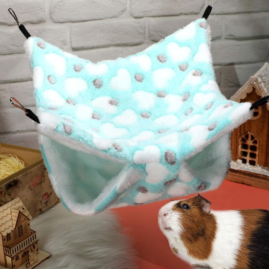 ZYEKIU Guinea Pig Hammock, Double Layer Ferret Hammock for Pet Cages, Hamsters, Soft Warm Cat Hammock, Small Animals Hanging Bed for Hamsters, Chinchillas Ferrets (Purple) ZYEKIU Guinea Pig Hammock, Double Layer Ferret Hammock for Pet Cages, Hamsters, Soft Warm Cat Hammock, Small Animals Hanging Bed for Hamsters, Chinchillas Ferrets (Purple)