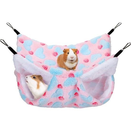 ZYEKIU Guinea Pig Hammock, Double Layer Ferret Hammock for Pet Cages, Hamsters, Soft Warm Cat Hammock, Small Animals Hanging Bed for Hamsters, Chinchillas Ferrets (Purple) ZYEKIU Guinea Pig Hammock, Double Layer Ferret Hammock for Pet Cages, Hamsters, Soft Warm Cat Hammock, Small Animals Hanging Bed for Hamsters, Chinchillas Ferrets (Purple)
