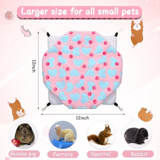 ZYEKIU Guinea Pig Hammock, Double Layer Ferret Hammock for Pet Cages, Hamsters, Soft Warm Cat Hammock, Small Animals Hanging Bed for Hamsters, Chinchillas Ferrets (Purple) ZYEKIU Guinea Pig Hammock, Double Layer Ferret Hammock for Pet Cages, Hamsters, Soft Warm Cat Hammock, Small Animals Hanging Bed for Hamsters, Chinchillas Ferrets (Purple)