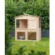 dibea RH10011 Wooden Hutch for Rabbits, Hares, Hamsters, Guinea Pigs, 98 x 54 x 100 cm. Spacious 2-level Hutch, 3 doors dibea RH10011 Wooden Hutch for Rabbits, Hares, Hamsters, Guinea Pigs, 98 x 54 x 100 cm. Spacious 2-level Hutch, 3 doors