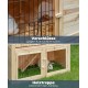 dibea RH10011 Wooden Hutch for Rabbits, Hares, Hamsters, Guinea Pigs, 98 x 54 x 100 cm. Spacious 2-level Hutch, 3 doors dibea RH10011 Wooden Hutch for Rabbits, Hares, Hamsters, Guinea Pigs, 98 x 54 x 100 cm. Spacious 2-level Hutch, 3 doors