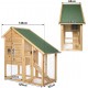 dibea RH10011 Wooden Hutch for Rabbits, Hares, Hamsters, Guinea Pigs, 98 x 54 x 100 cm. Spacious 2-level Hutch, 3 doors dibea RH10011 Wooden Hutch for Rabbits, Hares, Hamsters, Guinea Pigs, 98 x 54 x 100 cm. Spacious 2-level Hutch, 3 doors