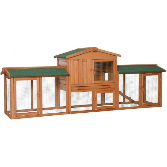dibea RH10011 Wooden Hutch for Rabbits, Hares, Hamsters, Guinea Pigs, 98 x 54 x 100 cm. Spacious 2-level Hutch, 3 doors dibea RH10011 Wooden Hutch for Rabbits, Hares, Hamsters, Guinea Pigs, 98 x 54 x 100 cm. Spacious 2-level Hutch, 3 doors