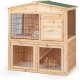 dibea RH10011 Wooden Hutch for Rabbits, Hares, Hamsters, Guinea Pigs, 98 x 54 x 100 cm. Spacious 2-level Hutch, 3 doors dibea RH10011 Wooden Hutch for Rabbits, Hares, Hamsters, Guinea Pigs, 98 x 54 x 100 cm. Spacious 2-level Hutch, 3 doors