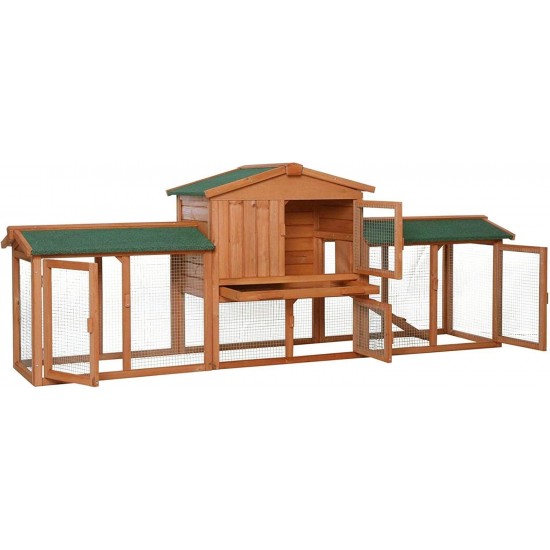 dibea RH10011 Wooden Hutch for Rabbits, Hares, Hamsters, Guinea Pigs, 98 x 54 x 100 cm. Spacious 2-level Hutch, 3 doors dibea RH10011 Wooden Hutch for Rabbits, Hares, Hamsters, Guinea Pigs, 98 x 54 x 100 cm. Spacious 2-level Hutch, 3 doors
