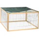 dobar® 23117 Square Outdoor Enclosure Solid Wood - Hinged Rabbit Enclosure with Door - Outdoor Enclosure for Small Rodents - Wooden Run for Small Animals - 100 x 100 x 58.5 cm - Natural/Green dobar® 23117 Square Outdoor Enclosure Solid Wood - Hinged Rabbit Enclosure with Door - Outdoor Enclosure for Small Rodents - Wooden Run for Small Animals - 100 x 100 x 58.5 cm - Natural/Green