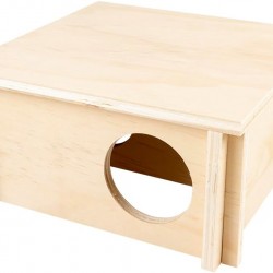 duvoplus Wooden Bungalow for Rodents, 20 x 20 x 10 cm, Colour Wood duvoplus Wooden Bungalow for Rodents, 20 x 20 x 10 cm, Colour Wood