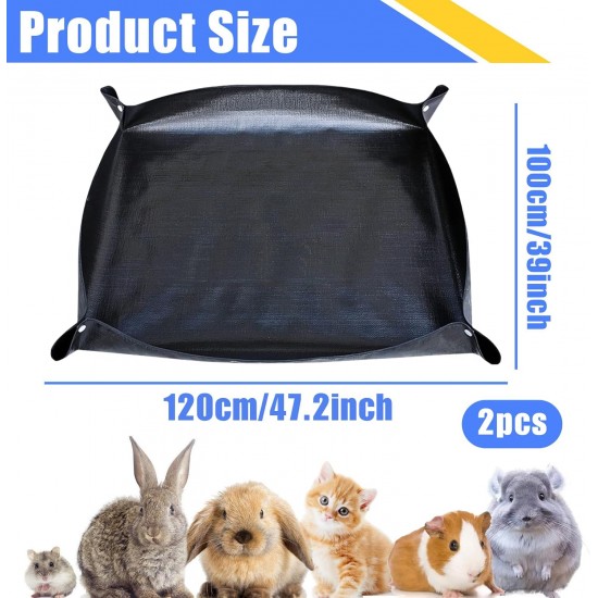 eupdd Pack of 2 Waterproof Pet Playpen Mats: 120 x 100 cm Waterproof Guinea Pig Floor Mats for Rabbits, Guinea Pigs, Repotting Mat, Waterproof Mat for Guinea Pigs eupdd Pack of 2 Waterproof Pet Playpen Mats: 120 x 100 cm Waterproof Guinea Pig Floor Mats for Rabbits, Guinea Pigs, Repotting Mat, Waterproof Mat for Guinea Pigs